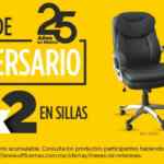 Promociones OfficeMax 25 Aniversario: 3x2 en sillas, 3x2 en artículos de escritorio y más