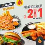2x1 en hamburguesas y boneless este fin de semana en las Alitas