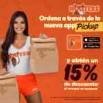 En Hooters 15% de descuento al ordenar por la app