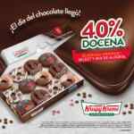 Promo Krispy Kreme Día del Chocolate: 40% de descuento en docenas de donas