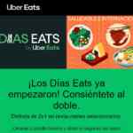 Promoción Días Eats de Uber Eats: 2x1 en restaurantes del 4 al 8 de julio