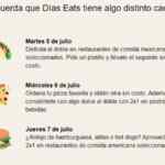 Promoción Días Eats de Uber Eats: 2x1 en restaurantes del 4 al 8 de julio