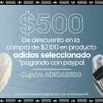 Cupón Adidas Days TAF: $500 de descuento en la compra de $2,100 en productos Adidas
