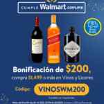 Cupón Walmart de $200 de descuento en vinos y licores