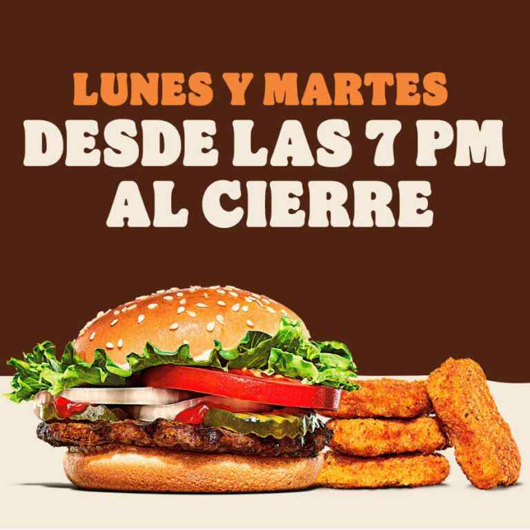 Noches del Rey Burger King Cupones especiales en la app válidos los