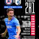 2x1 en boletos para el partido Cruz Azul vs. Querétaro en el Estadio Azteca