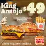 King Antojo Burger King: Hamburguesa, papas y cono por $49