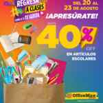 Promoción de la Bolsa OfficeMax: Hasta 40% de descuento en artículos escolares