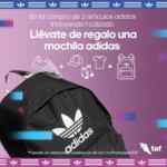 En TAF compra 2 productos adidas y llévate una mochila adidas de regalo