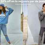 Segundo a mitad de precio en jeans en American Eagle