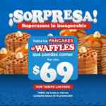Promoción IHOP: Todos los pancakes y waffles que puedas comer por sólo $69