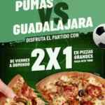 2x1 en pizzas en Papa Johns los fines de semana al pedir en línea