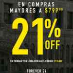 21% de descuento en Forever 21 (tiendas y online)