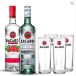 Promo Bacardí: set de vasos Gratis en la compra de un ron Bacardí Blanco y Raspberry
