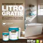 Promoción BEHR Pintura Gratis: Compra un galón de BEHR Premium Plus y llévate de regalo un litro de pintura