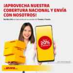 20% de descuento en envíos por DHL de tienda a tienda
