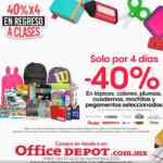 En Office Depot 40% de descuento en lápices, colores, plumas, cuadernos, mochilas y pegamentos