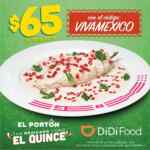 Cupón DiDi Food $65 pesos de descuento este 15 y 16 de septiembre