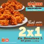 En Hooters 2x1 en boneless los miércoles al pedir por Rappi y pickup