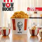 WOW Bucket KFC 2022: 8 piezas Cruji + 2 purés individuales + 2 ensaladas individuales por $209
