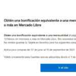 Promo Mercado Libre American Express: 1 mes de bonificación en compras a 12 msi