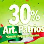 30% de descuento en artículos patrios en Modatelas