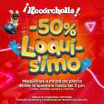 En Recórcholis 50% de descuento en maquinitas antes de las 3pm