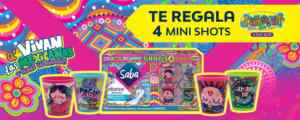 Promoción Saba mini vasos Distroller GRATIS en empaques marcados