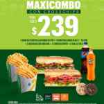Doble Maxicombo Subway: 2 subs + 2 bebidas + 2 crosschips + 2 galletas por $239