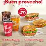 Promoción Tim Hortons: Bebida + sandwich a elegir por $79