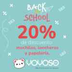 Promoción Yoyoso Regreso a Clases: 20% de descuento en mochilas, loncheras y papelería