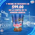 En Six Flags descuento de $99 pesos si llevas un bote de helado vacío Crunch