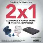 2x1 en audífonos y power banks participantes en Mobo