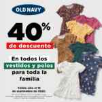 Promoción Old Navy 16 de septiembre: 40% de descuento en todos los vestidos y polos sólo hoy