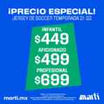 En Martí Jerseys de fútbol temporada 21-22 desde $449 hoy domingo