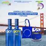 Promo Vodka Skyy: bocina bluetooth Gratis en la compra de 2 botellas