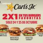 En Carl's Jr. 2x1 en hamburguesas hoy 25 de octubre en sucursales participantes
