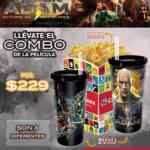 Combo Cinemex Black Adam con vasos coleccionables de la película