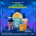 Nuevo combo embrujado Cinépolis con palomitas, refresco, vaso de halloween y dulce a elegir