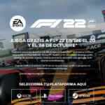 Videojuego F1 22 fin de semana GRATIS del 20 al 24 de octubre 2022