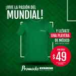 En Promoda llévate una playera de México a sólo $49 en la compra de $999 o más En Promoda llévate una playera de México a sólo $49 en la compra de $999 o más