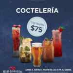 En Red Lobster coctelería a $75 y 2x1 en cerveza de barril de lunes a jueves después de las 5:00 PM
