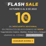 Flash Sale Noches Palacio Cinema: cupón del 10% de descuento adicional en ropa