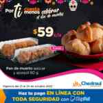 En Chedraui 5 panes de muerto de azúcar o ajonjolí a sólo $59