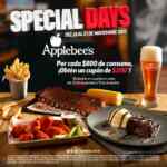 Applebee's Buen Fin 2022: Recibe cupón de $200 por cada $800 de consumo