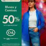 En C&A segundo a mitad de precio en blusas y camisas sólo hasta hoy