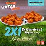 Hooters 2x1 en boneless para apoyar a México este miércoles 30 de noviembre