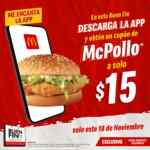 Cupón App McDonald's Buen Fin 2022: McPollo a sólo $15 pesos el 18 de noviembre para usuarios nuevos