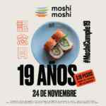 Promoción Moshi Moshi 19 Aniversario: Sushi de banda a sólo $19 sólo hoy