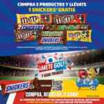 En Oxxo barra Snickers Gratis en la compra de 5 chocolates